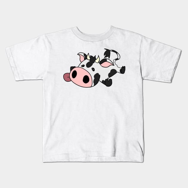 A silly little cow Kids T-Shirt by tearsforlu